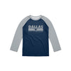 Dallas Cowboys NFL Mens Colorblock Wordmark Raglan T-Shirt