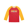 Kansas City Chiefs NFL Mens Colorblock Wordmark Raglan T-Shirt