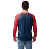 New England Patriots NFL Mens Colorblock Wordmark Raglan T-Shirt