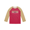 San Francisco 49ers NFL Mens Colorblock Wordmark Raglan T-Shirt