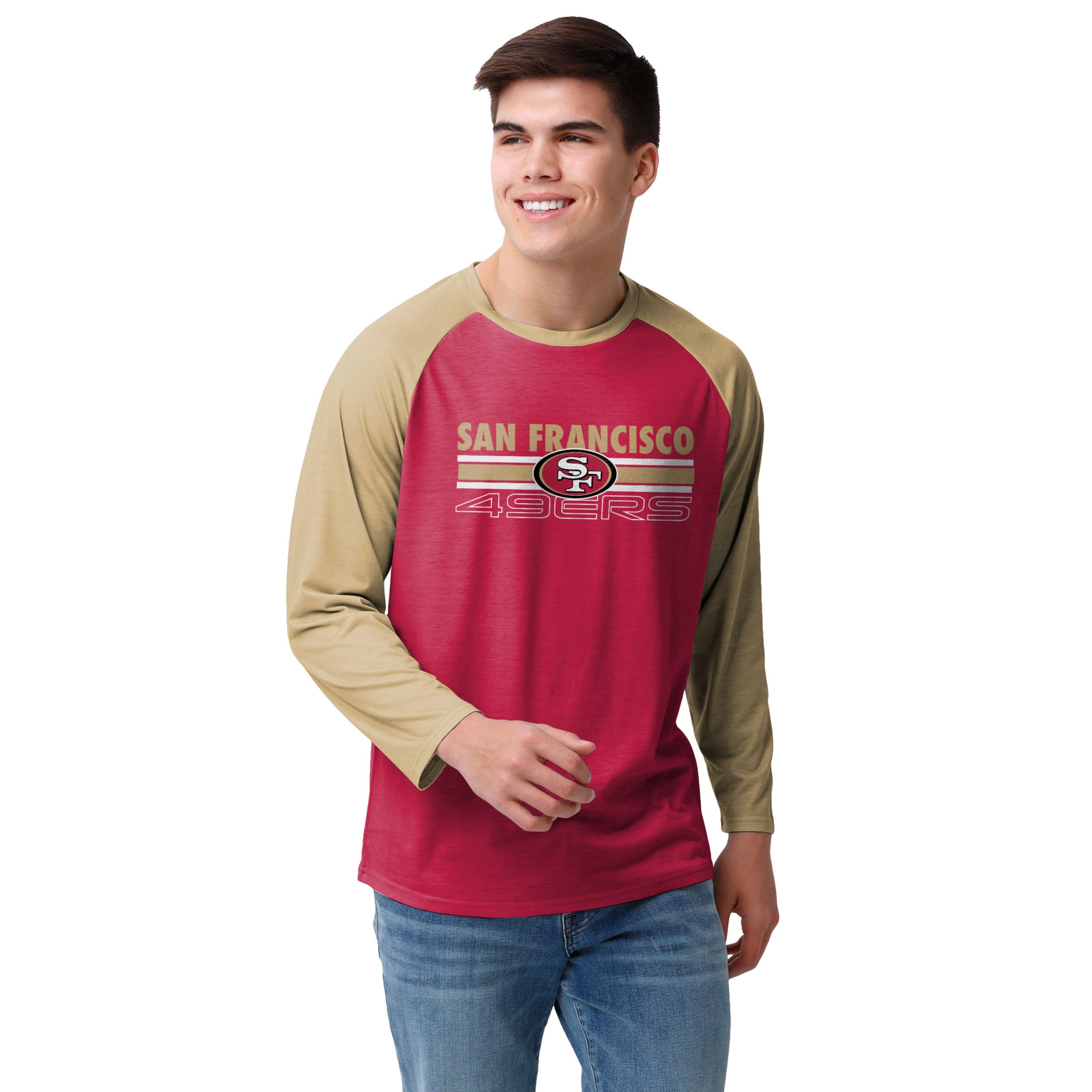 NFL San Francisco 49ers Colorblock Long Sleeve Raglan