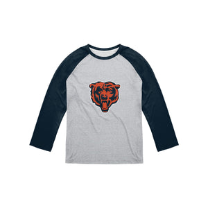 Chicago Bears NFL Mens Gray Big Logo Raglan T-Shirt