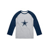 Dallas Cowboys NFL Mens Gray Big Logo Raglan T-Shirt