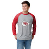 Kansas City Chiefs NFL Mens Gray Big Logo Raglan T-Shirt