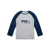 Seattle Seahawks NFL Mens Gray Big Logo Raglan T-Shirt