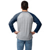 Seattle Seahawks NFL Mens Gray Big Logo Raglan T-Shirt