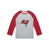 Tampa Bay Buccaneers NFL Mens Gray Big Logo Raglan T-Shirt