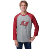 Tampa Bay Buccaneers NFL Mens Gray Big Logo Raglan T-Shirt