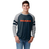 Chicago Bears NFL Mens Team Stripe Wordmark Raglan T-Shirt