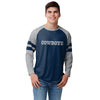 Dallas Cowboys NFL Mens Team Stripe Wordmark Raglan T-Shirt