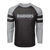 Las Vegas Raiders NFL Mens Team Stripe Wordmark Raglan T-Shirt