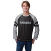 Las Vegas Raiders NFL Mens Team Stripe Wordmark Raglan T-Shirt