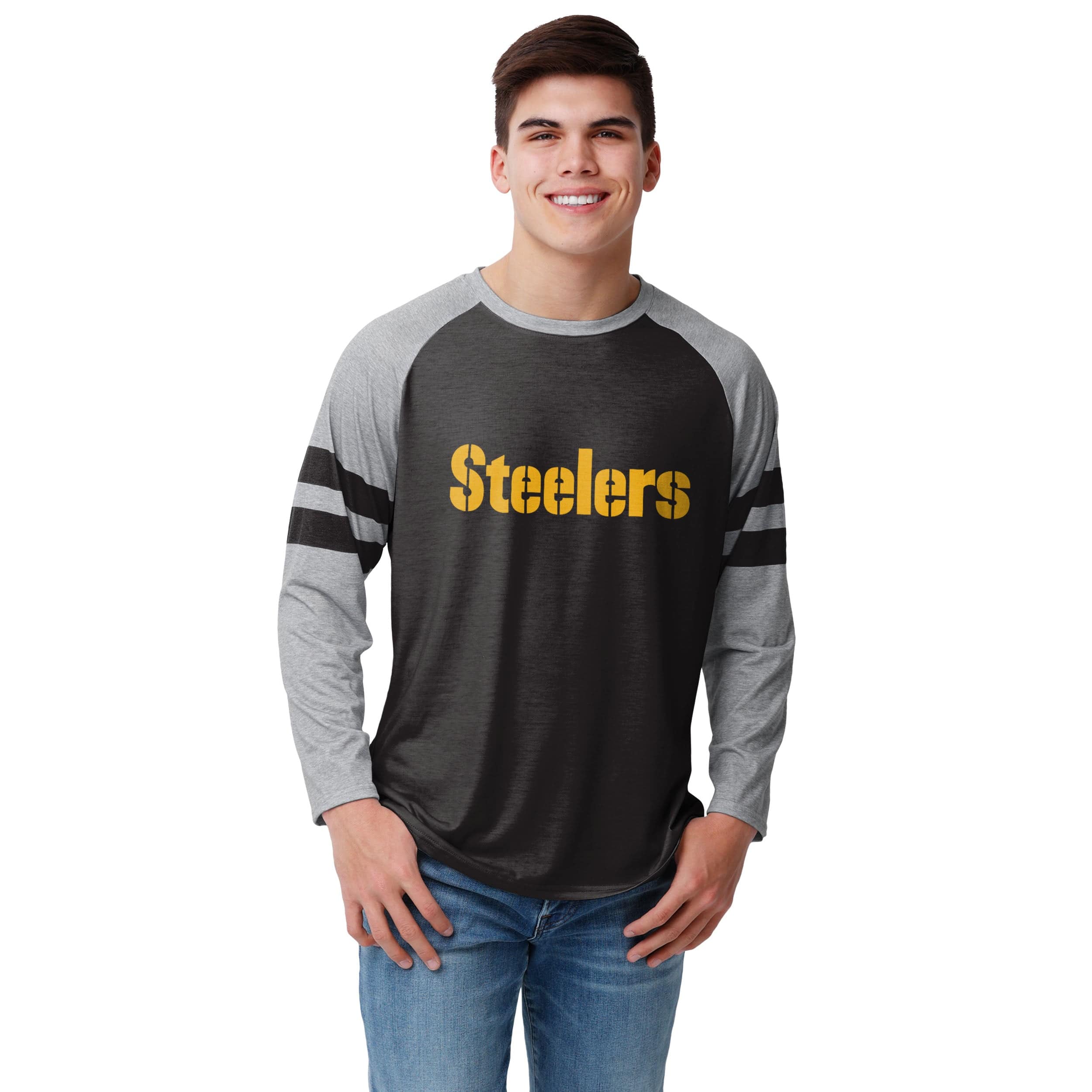 Pittsburgh Steelers Word Mark Sweatshirt (Grey)