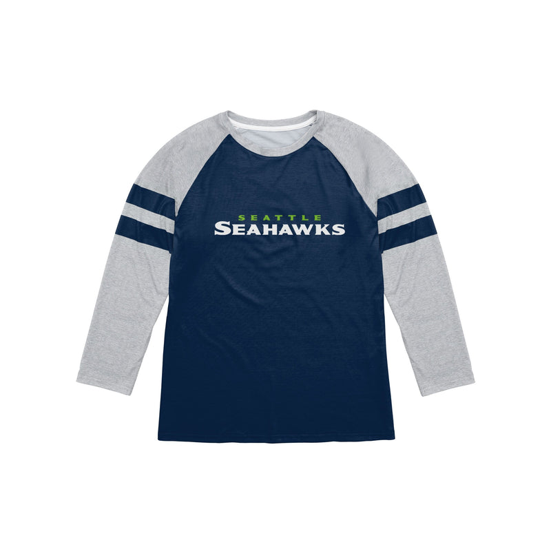 Seattle Seahawks NFL Team Wordmark Dark Blue T-Shirt