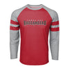 Tampa Bay Buccaneers NFL Mens Team Stripe Wordmark Raglan T-Shirt