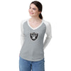 Las Vegas Raiders NFL Womens Big Logo Solid Raglan T-Shirt