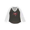 Tampa Bay Buccaneers NFL Womens Big Logo Solid Raglan T-Shirt