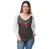 Tampa Bay Buccaneers NFL Womens Big Logo Solid Raglan T-Shirt