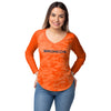 Denver Broncos NFL Womens Wordmark Tonal Camo Raglan T-Shirt