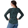 Green Bay Packers NFL Womens Wordmark Tonal Camo Raglan T-Shirt