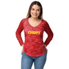 Kansas City Chiefs NFL Womens Wordmark Tonal Camo Raglan T-Shirt