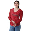 Tampa Bay Buccaneers NFL Womens Wordmark Tonal Camo Raglan T-Shirt