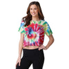 Los Angeles Dodgers MLB Womens Pastel Tie-Dye Crop Top