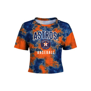 Houston Astros MLB Womens To Tie-Dye For Crop Top