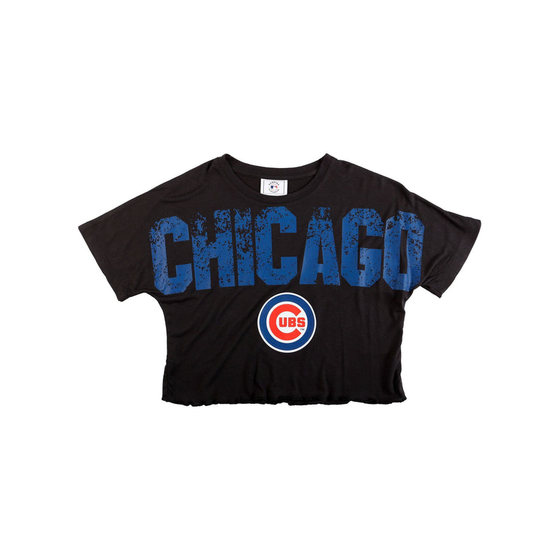 MLB Chicago Cubs Women's Short Sleeve V-Neck Fashion T-Shirt