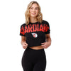 Cleveland Guardians MLB Womens Petite Distressed Wordmark Crop Top