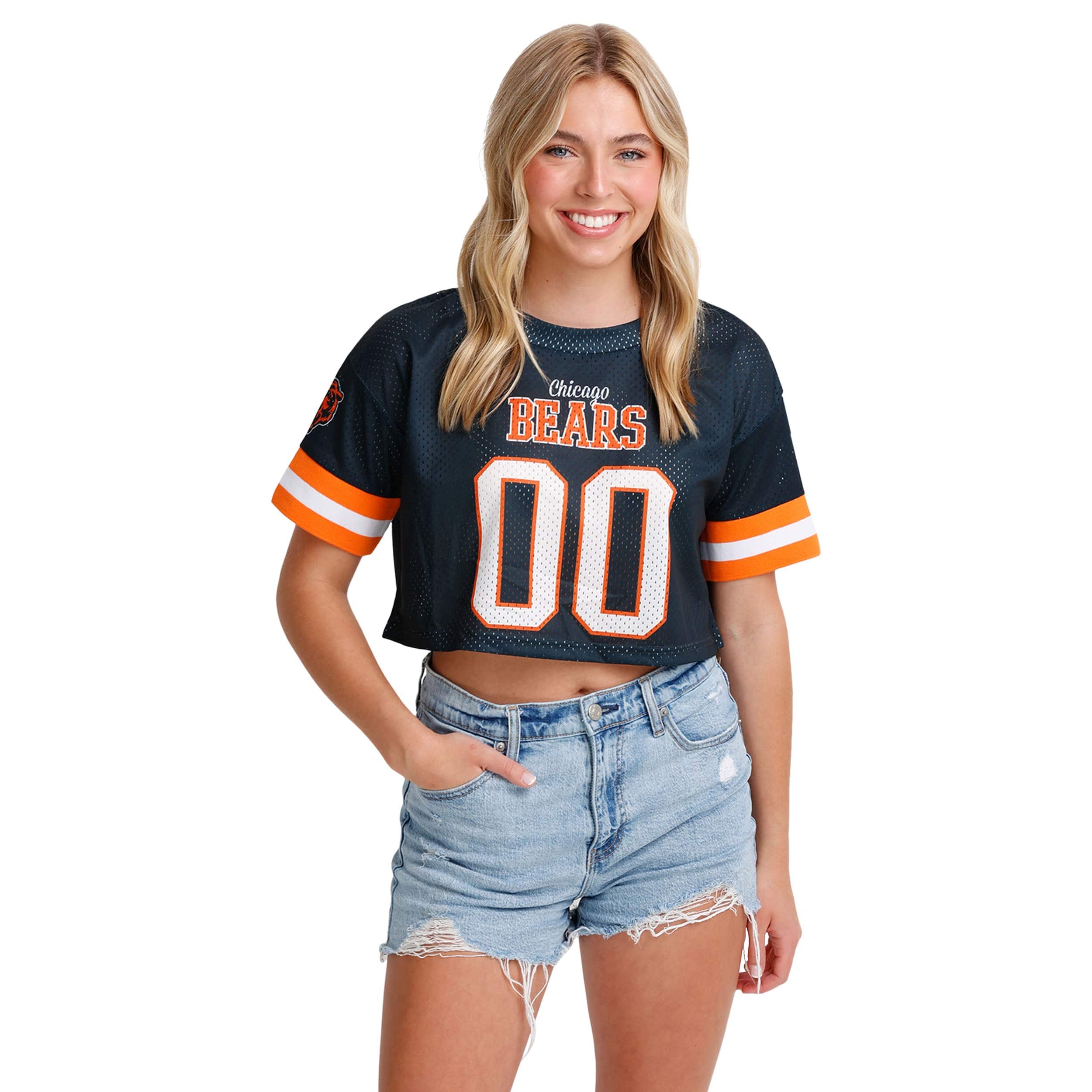 Chicago Bears NFL Womens Gameday Mesh Crop Top
