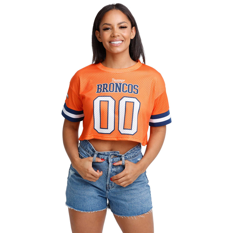 Denver Broncos NFL Womens Gameday Mesh Crop Top