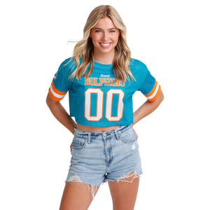 Miami Dolphins NFL Womens Gameday Mesh Crop Top