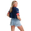 New England Patriots NFL Womens Gameday Mesh Crop Top