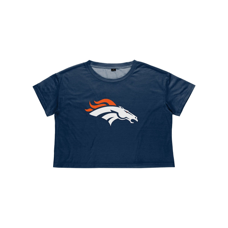 Denver Broncos Womens Alternate Team Color Crop Top