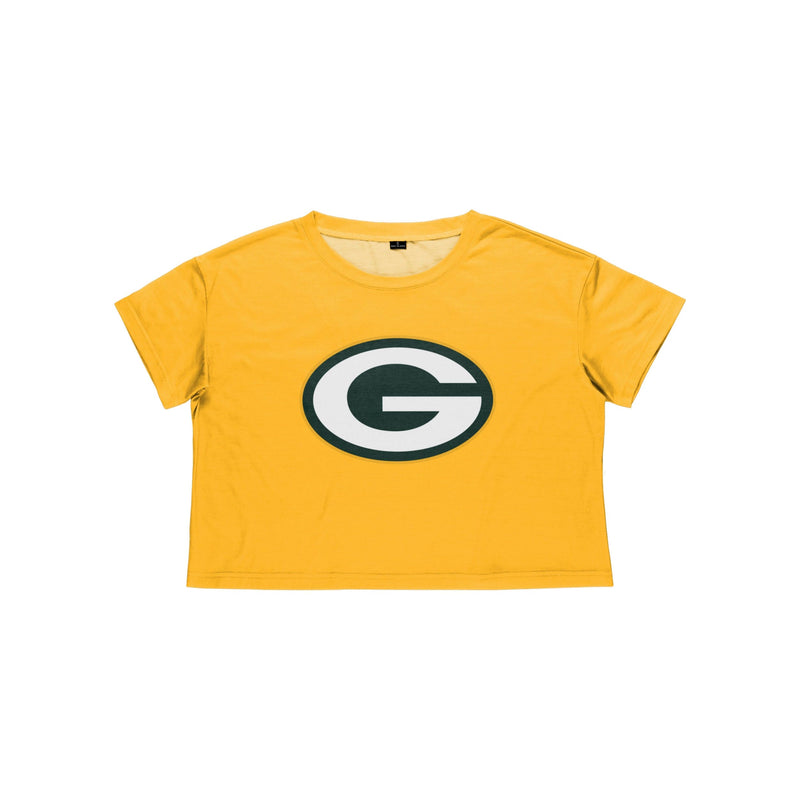 FOCO Green Bay Packers Ugly Crop Top Sweater, Women's