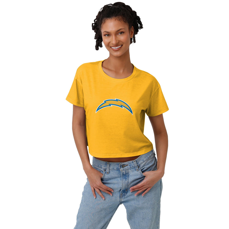 Los Angeles Chargers NFL Womens Alternate Team Color Crop Top