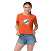 Miami Dolphins NFL Womens Alternate Team Color Crop Top