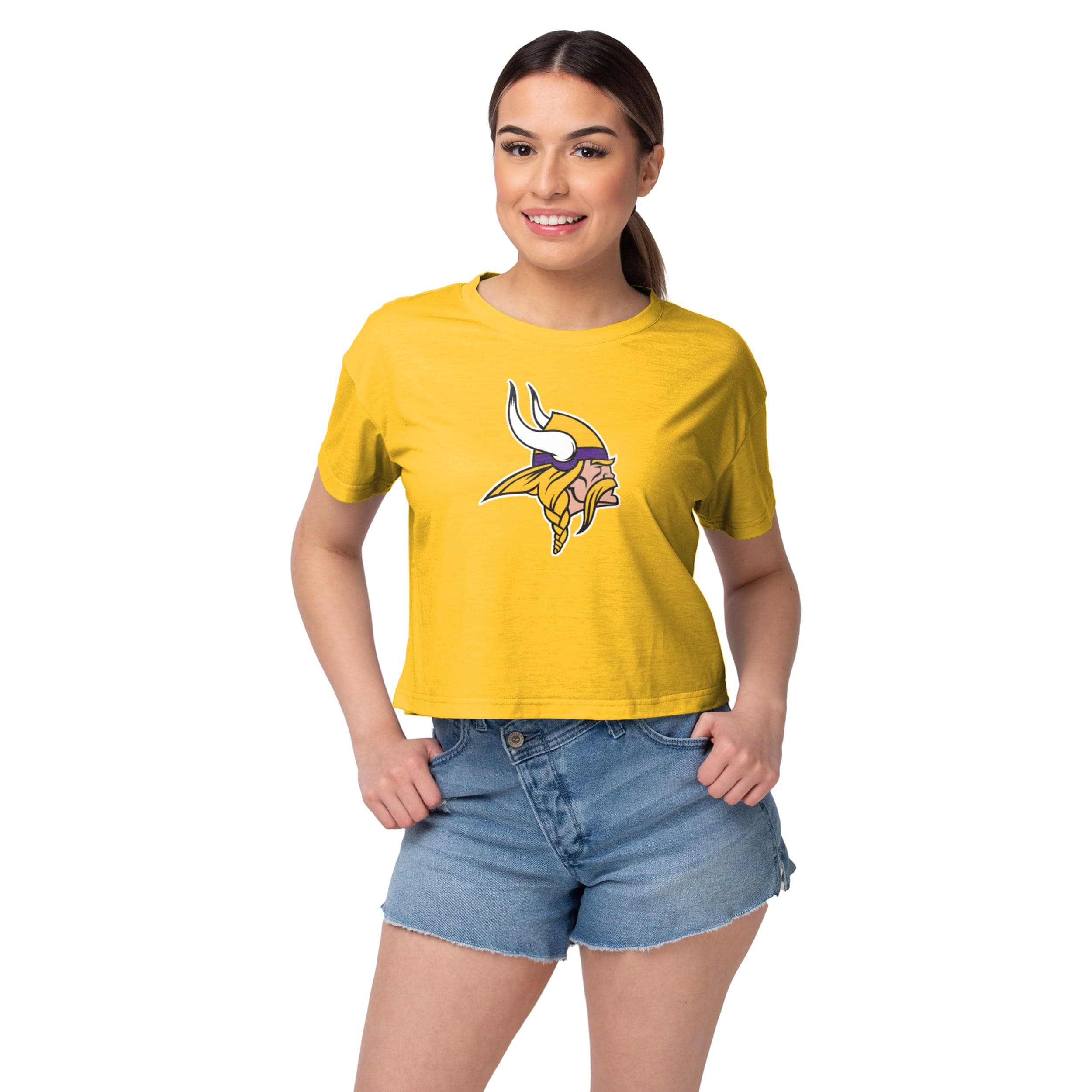 Tops, Minnesota Vikings Crop Tee