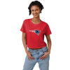 New England Patriots NFL Womens Alternate Team Color Crop Top