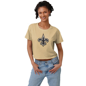 New Orleans Saints NFL Womens Alternate Team Color Crop Top