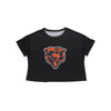 Chicago Bears NFL Womens Black Big Logo Crop Top