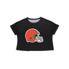 Cleveland Browns NFL Womens Black Big Logo Crop Top