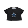 Dallas Cowboys NFL Womens Black Big Logo Crop Top