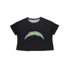 Los Angeles Chargers NFL Womens Black Big Logo Crop Top