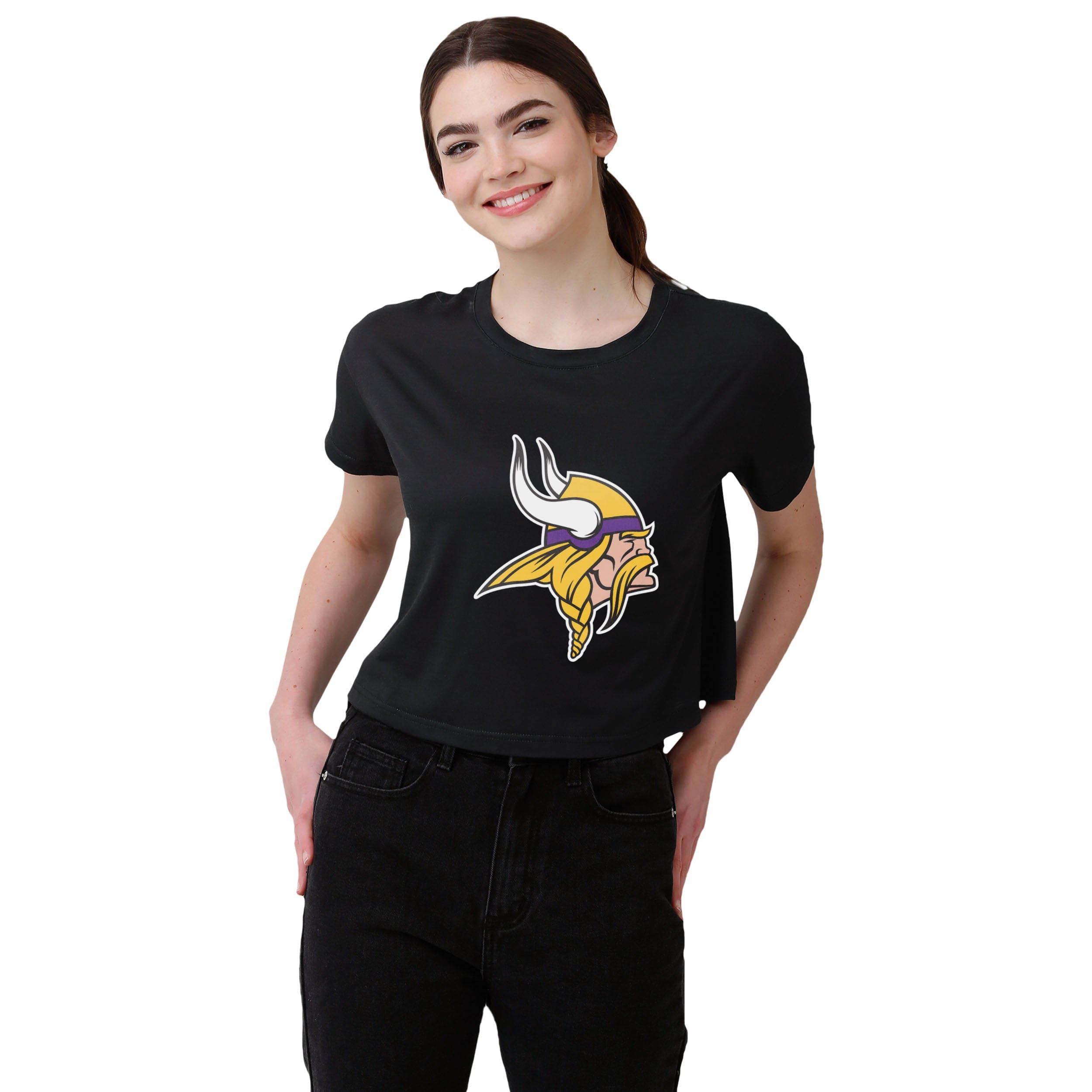 : FOCO Arizona Cardinals NFL Womens Solid Big Logo Crop