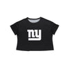 New York Giants NFL Womens Black Big Logo Crop Top