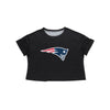 New England Patriots NFL Womens Black Big Logo Crop Top