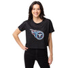 Tennessee Titans NFL Womens Black Big Logo Crop Top