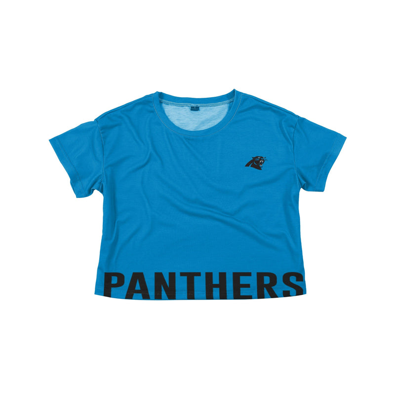 Carolina Panthers Womens Alternate Team Color Crop Top FOCO